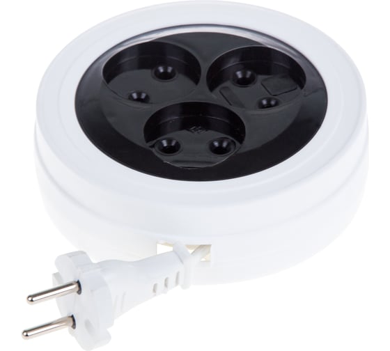 Изображение товара Удлинитель рулетка PROCONNECT 5 м 3 гнезда 2x0,75 мм2 белый 11-7225