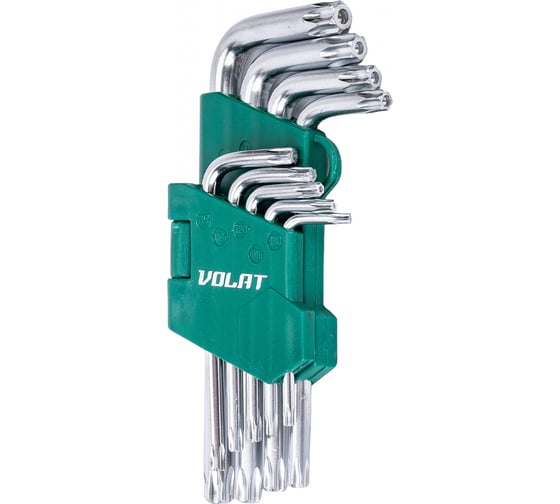 Изображение товара Набор ключей ВОЛАТ Torx T10-T50 9 предметов коротких 11025-09