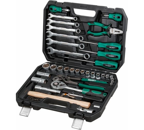 Изображение товара Набор инструментов ВОЛАТ 1/4 , 1/2 6 граней 56 предметов 18560-56