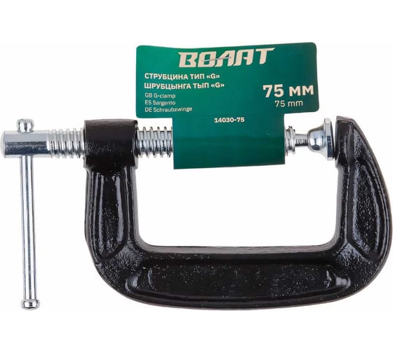 Изображение товара Струбцина ВОЛАТ G-образная 75 мм 14030-75