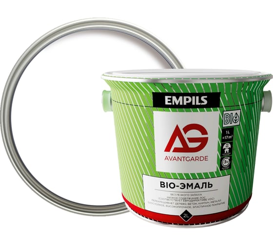 Изображение товара Эмаль Avantgarde база А, глянцевая, белая, 2 л, 2.4 кг 79584