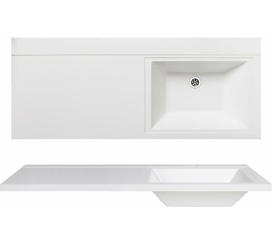 Изображение товара Мебельный умывальник RUNO Гамма 120 лайт левое крыло, белый 00-00001025