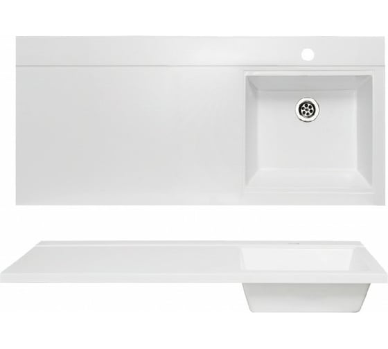 Изображение товара Мебельный умывальник RUNO Гамма 105 лайт левое крыло, белый 00-00001120