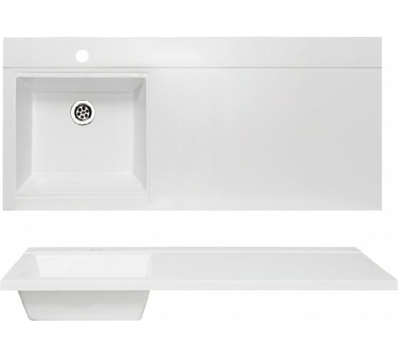 Изображение товара Мебельный умывальник RUNO Гамма 105 лайт правое крыло, белый 00-00001119