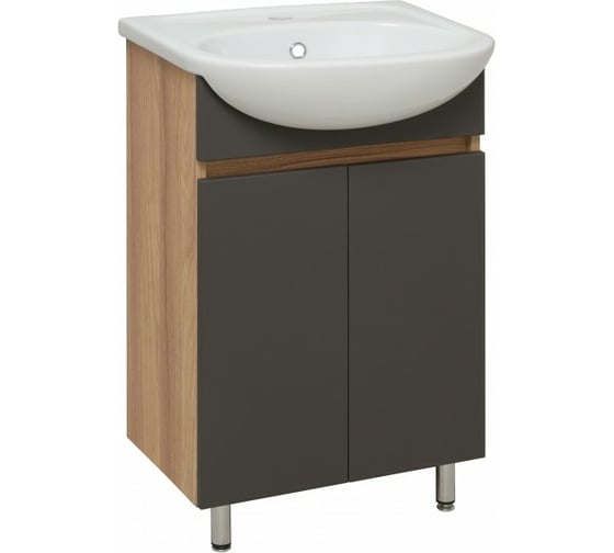 Изображение товара Тумба RUNO Лада 50 графит, под умывальник Уют 50 00-00001164