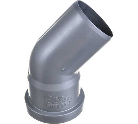 Изображение товара Отвод РемоКолор внутренняя канализация, серый, 45 градусов, 50 мм 139-791