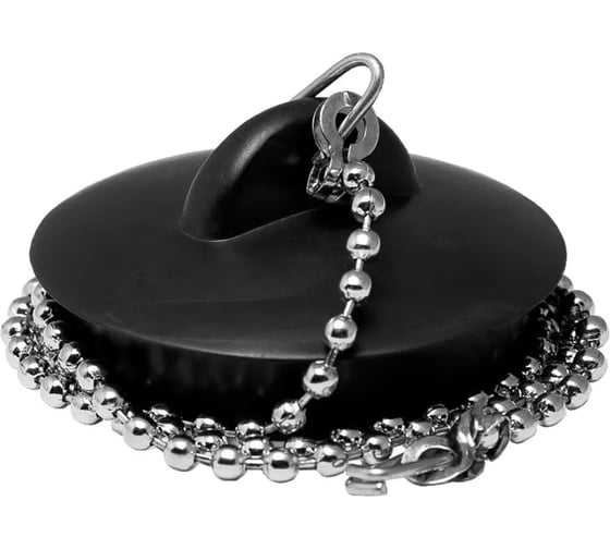 Изображение товара Пробка для ванной с цепочкой РемоКолор черная 61-0-062