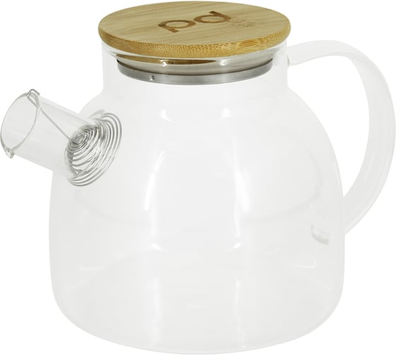 Изображение товара Заварочный стеклянный чайник Pomi d'Oro 1200 мл P250088 Neri