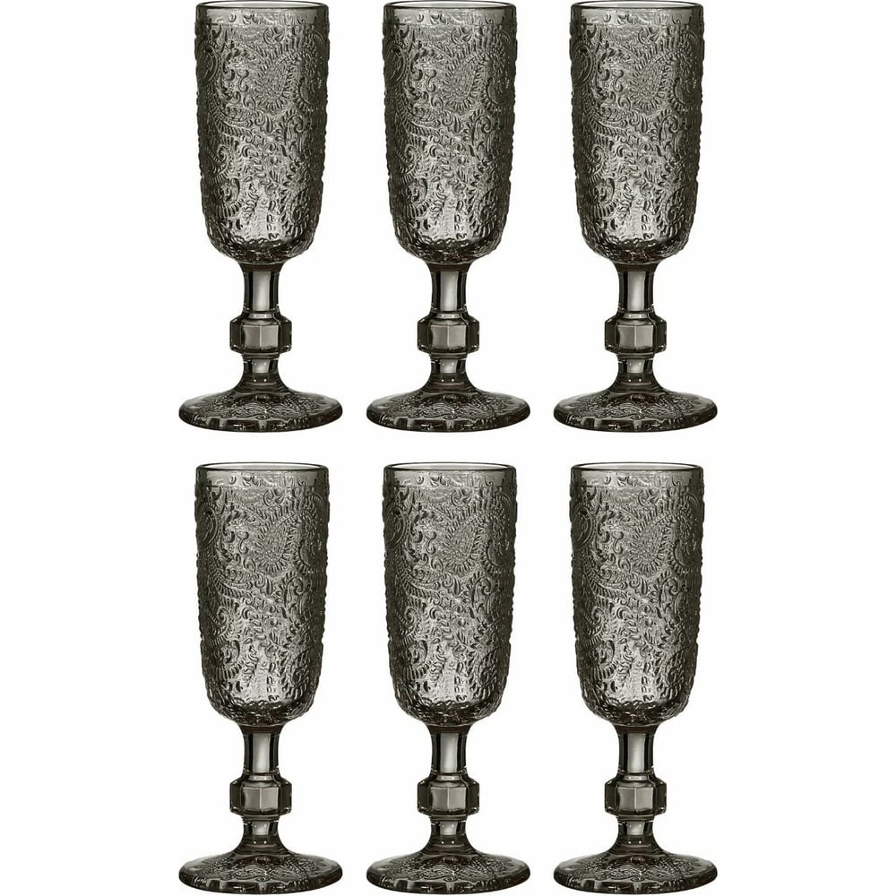Набор бокалов для шампанского BILLIBARRI, цвет серый