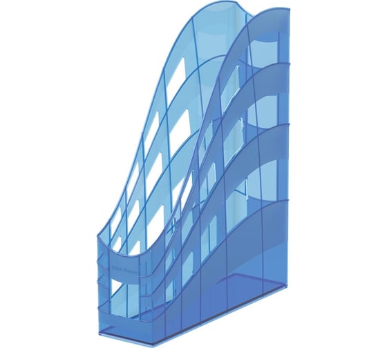 Изображение товара Вертикальная пластиковая подставка для бумаг ErichKrause S-Wing Standard 75 мм, голубой 53250