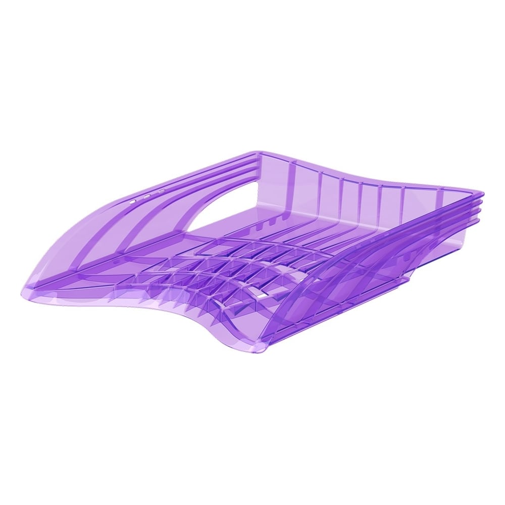 Изображение товара Лоток для бумаг ErichKrause S-Wing Standard пластиковый, сиреневый 53247