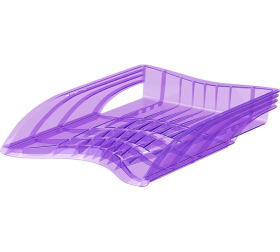 Изображение товара Лоток ErichKrause для бумаг пластиковый Размах, сиреневый 53247