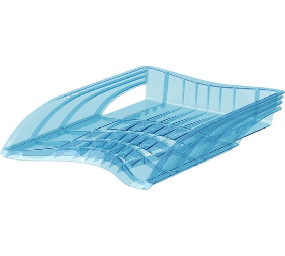 Изображение товара Лоток для бумаг ErichKrause S-Wing Standard пластиковый, голубой 53248