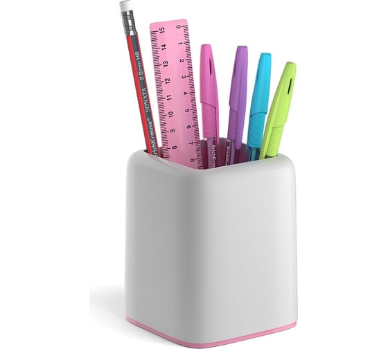 Изображение товара Настольный пластиковый набор ErichKrause Forte Pastel белый с розовой вставкой 53280