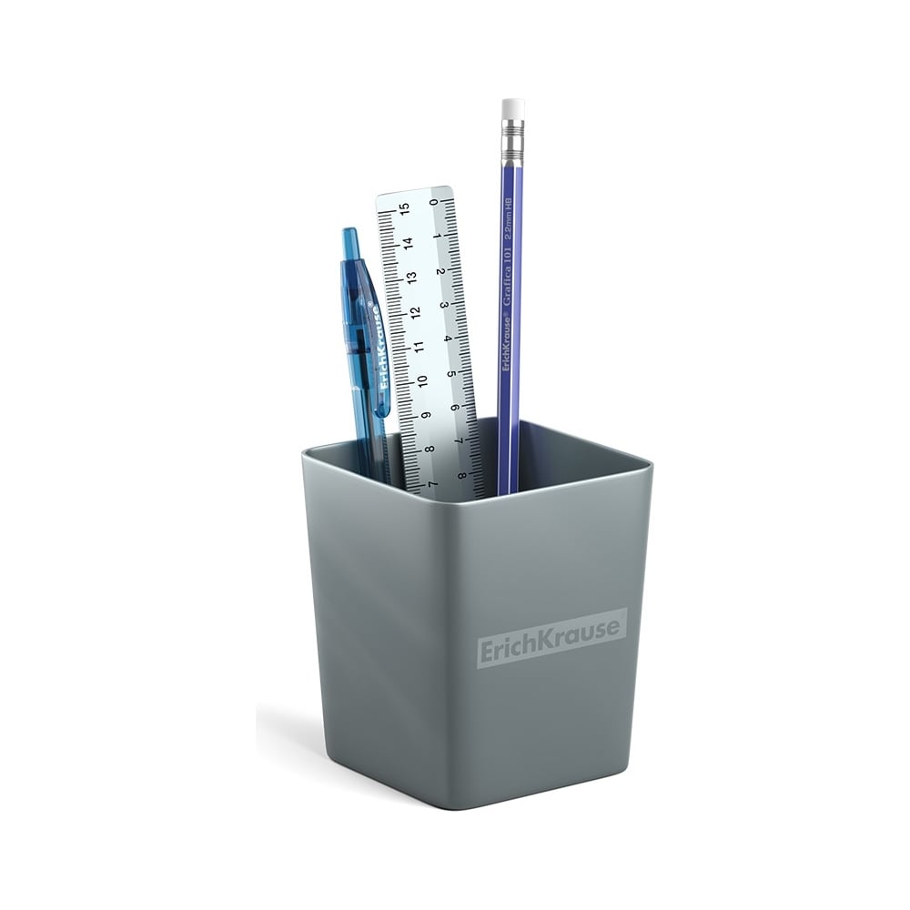 Изображение товара Настольный пластиковый набор ErichKrause Base Ice Metallic серебряный 55690