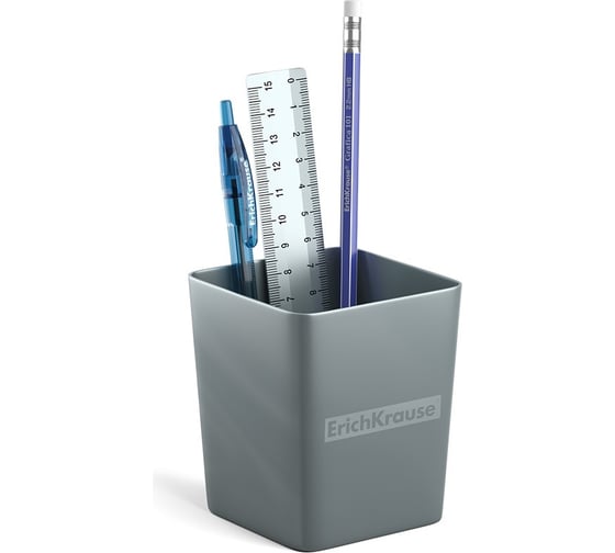 Изображение товара Настольный пластиковый набор ErichKrause Base Ice Metallic серебряный 55690