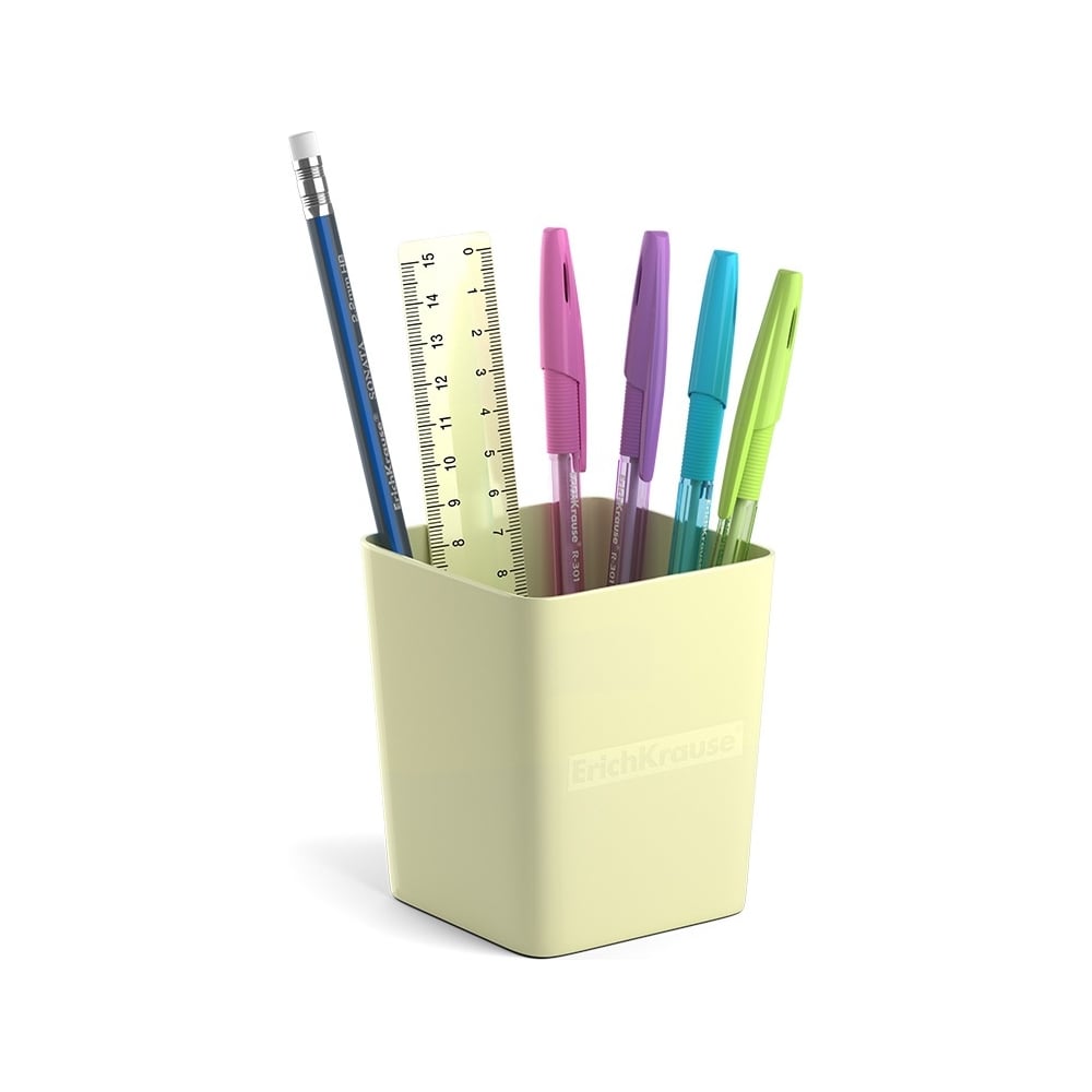 Изображение товара Настольный пластиковый набор ErichKrause Base Pastel желтый 6шт