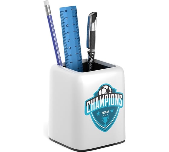 Изображение товара Настольный пластиковый набор ErichKrause Forte Champions белый с черной вставкой 55740