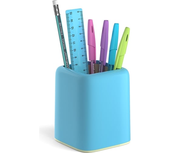 Изображение товара Настольный пластиковый набор ErichKrause Forte Pastel голубой с желтой вставкой 53285