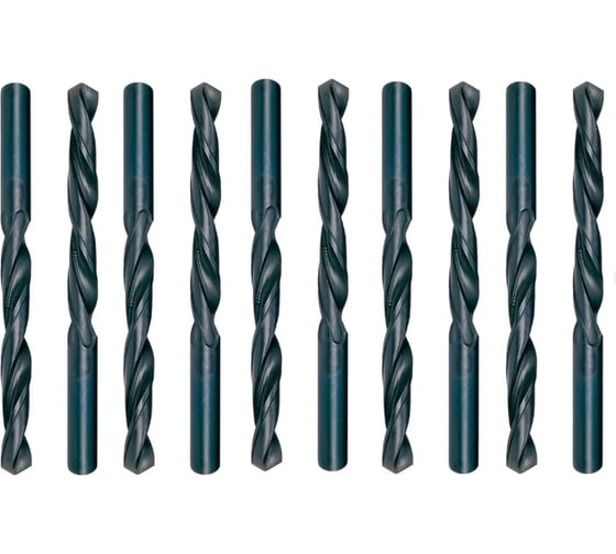 Изображение товара Сверло по металлу HSS DIN 338 (10 шт; 3.9x43x75 мм) Fortis 10 010 238