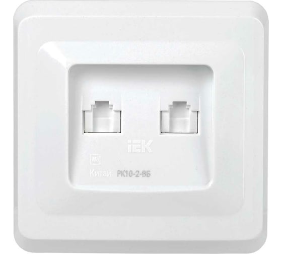 Изображение товара РК10-2-ВБ Розетка 2-ая комп. RJ45 Cat5e ВЕГА GENERICA белый EKV25-K01-DM