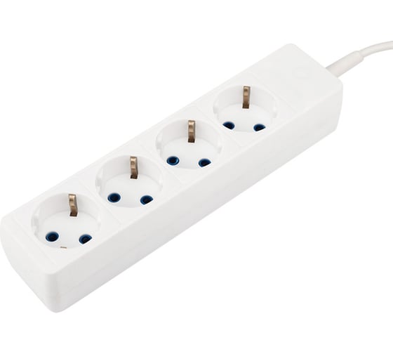 Изображение товара Удлинитель PROCONNECT 4 гнезда 10 м 3x0,75 мм2 с заземлением белый 11-7218