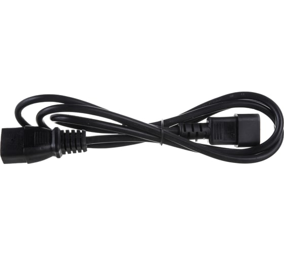 Изображение товара Шнур питания LANMASTER C19-C14, 3х0.75, 220В, 10А, черный, 1.5 метра LAN-PP19/14-1.5-BK