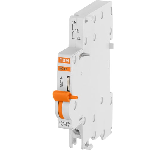 Изображение товара Дополнительный контакт TDM ELECTRIC КС47 для ВА47-60, на DIN-рейку SQ0206-0216