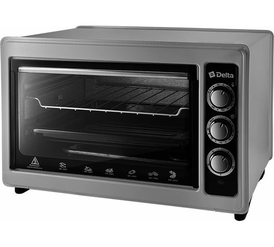 Изображение товара Электрическая духовка DELTA D-0123 с термостатом серая 1300 Вт, 37 л 0R-00006869