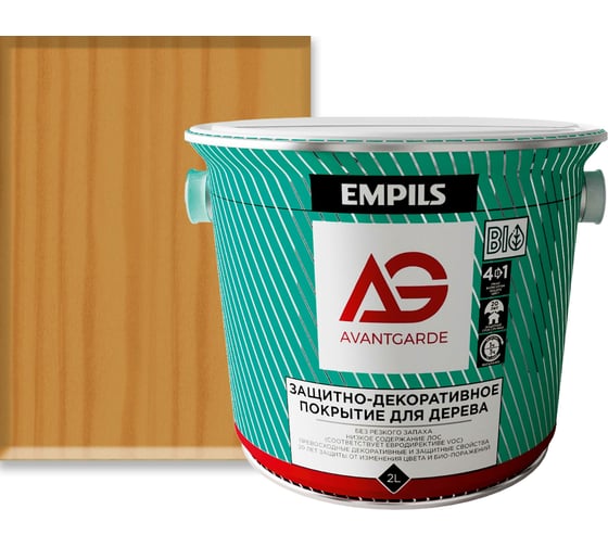 Изображение товара Защитно-декоративное покрытие для дерева Avantgarde орегон, 2 л, 2.1 кг 77934