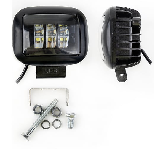 Изображение товара Фара рабочего света Nord-Yada 30 Вт, квадратная, 3 диода, дальний, 120х115х60 907374