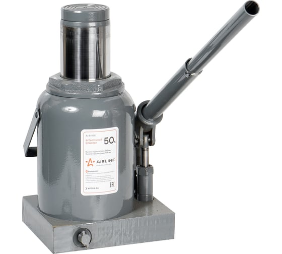 Изображение товара Бутылочный домкрат Airline 50 т S, MIN - 255 мм, MAX - 405 мм AJ-B-50S