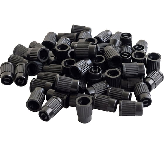 Изображение товара Колпачки на шинный вентиль Airline черные, пластик, 60 шт. AVC-60-02