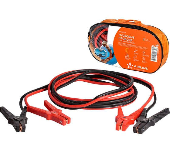 Изображение товара Провода прикуривания Airline 300 А, PROseries, 3 м, 6/12 В, сумка SA-300-05