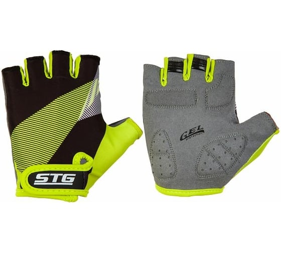 Изображение товара Перчатки с защитной прокладкой STG 911, размер М, черный/салатовый Х87911-М