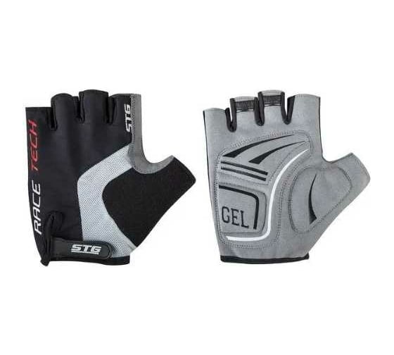 Изображение товара Перчатки STG AI-03-176, unisex, летние, черные/серые, на липучке, размер S Х81535-С