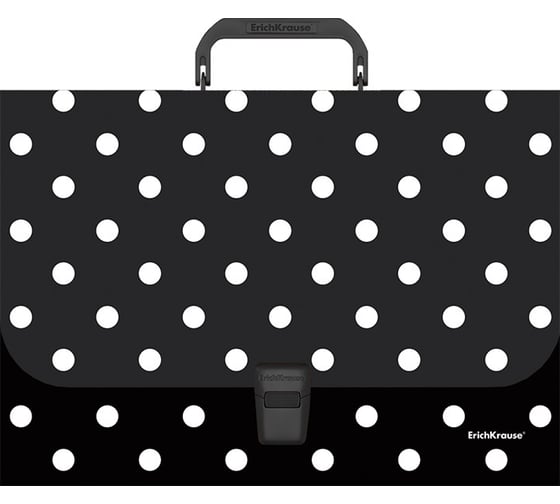Изображение товара Пластиковый портфель ErichKrause Dots in Black A4 52917
