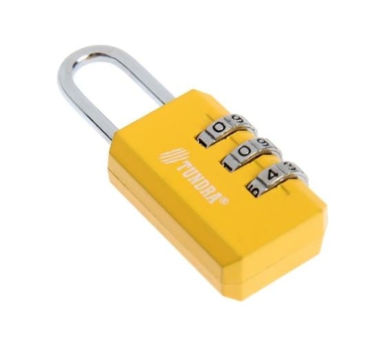 Изображение товара Навесной кодовый замок ТУНДРА ZK003 желтый 7003878