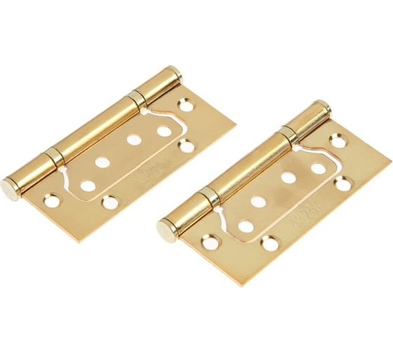 Изображение товара Универсальная петля-бабочка ТУНДРА 100x75x2.5 мм, без врезки, золото, 2 шт. 7121736