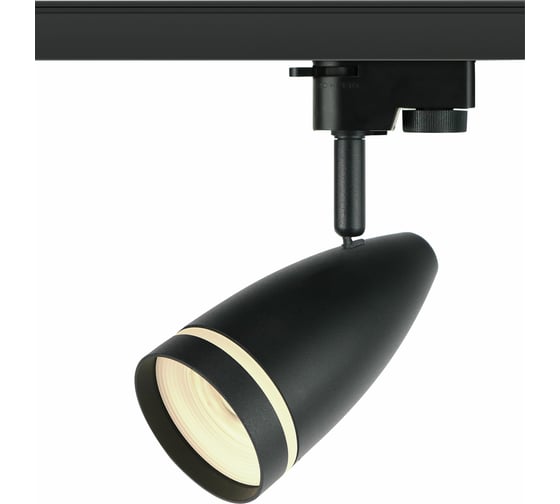 Изображение товара Трековый светильник ЭРА TR49 GU10 BK однофазный, под лампу GU10 матовый черный Б0054162