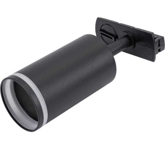 Изображение товара Трековый светильник ЭРА TR52 GU10 BK однофазный, под лампу GU10 матовый черный Б0054166