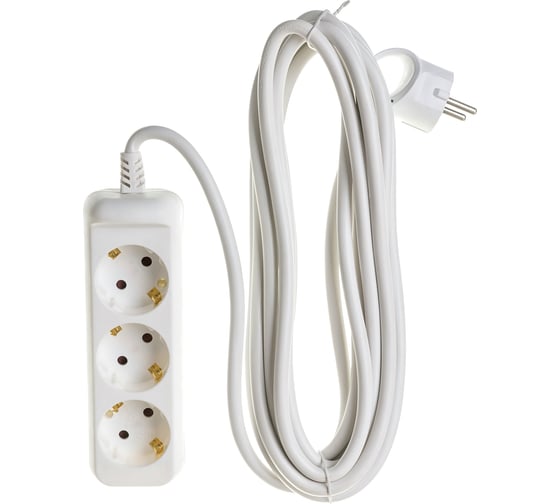 Изображение товара Электрический удлинитель ЭРА U3e5m3x1,5 с заземлением 3 розетки 5м ПВС 3x1,5мм2 16А Б0044033