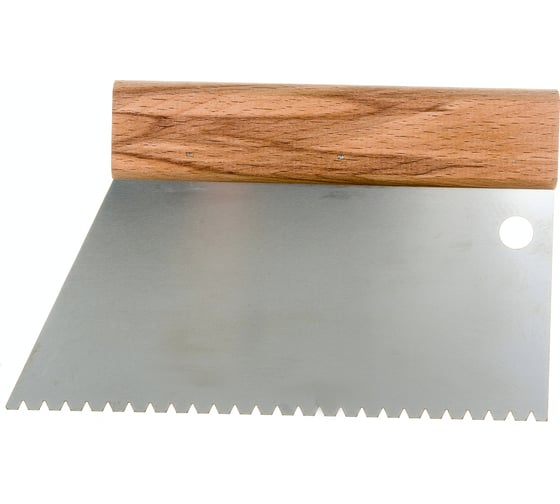 Изображение товара Шпатель ШАБАШКА для клея трапеция 180 мм в3 зуб 3,4x3,6x3,2 мм 0021-023 227615