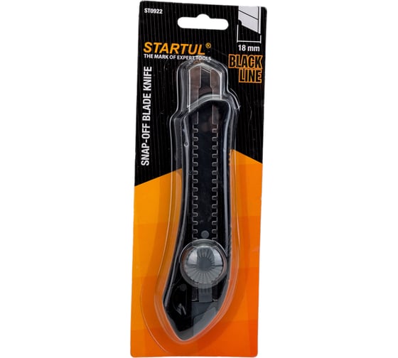 Изображение товара Канцелярский  нож STARTUL выдвижной 18 мм Black Line ST0922
