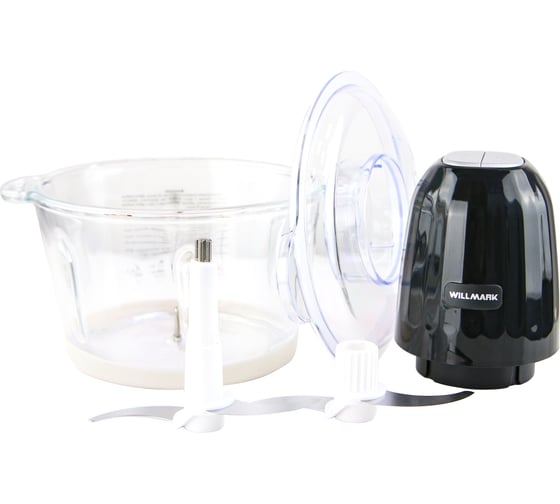 Изображение товара Измельчитель Willmark WMC-7088 500 Вт стеклянная чаша, 2 л, двойные лезвия, резиновое основание 2001447
