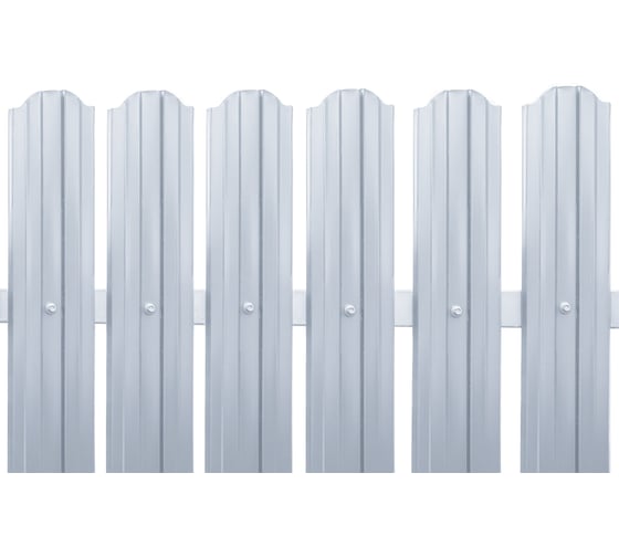 Изображение товара Металлический штакетник Металлика (белый; 10 штук, высота 1 м) 1,0-9003