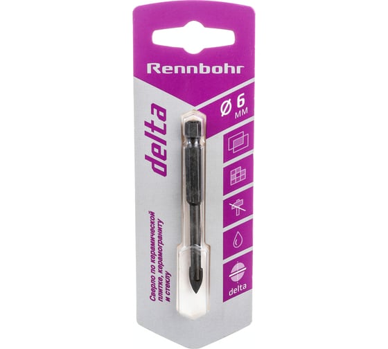 Изображение товара Сверло по керамике Delta 6 мм RENNBOHR 676006