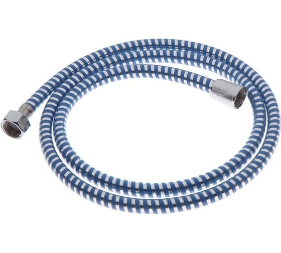 Изображение товара Душевой шланг Zein Z04PB, 150 см, с пластиковой конусообразной гайкой, ПВХ, синий 5482392