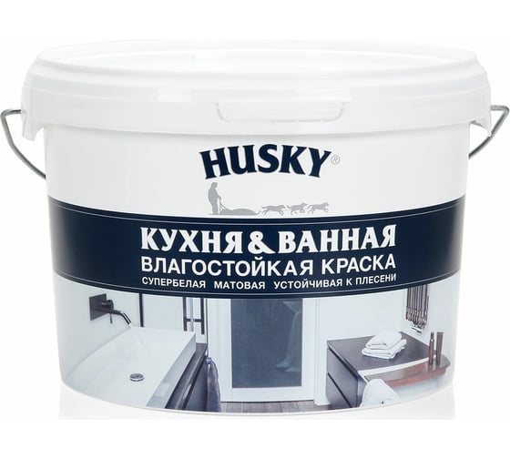Изображение товара Краска для кухонь и ванных комнат HUSKY 2,5 л 32503