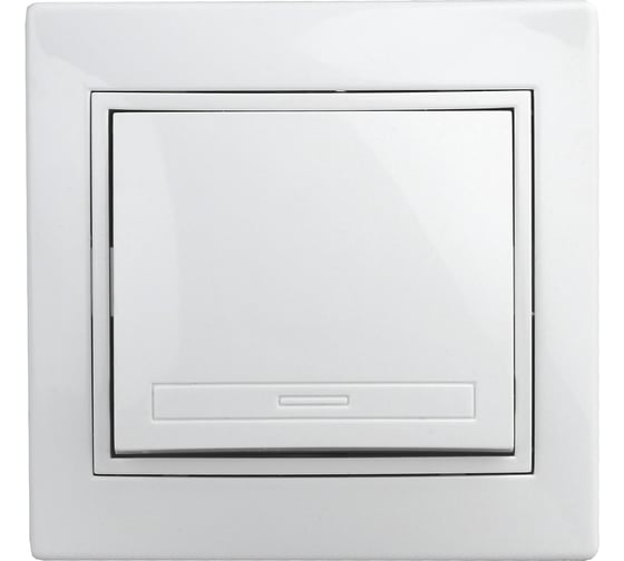 Изображение товара Выключатель Intro Plano 1-101-01 одноклавишный,10А-250В, IP20, СУ, белый, Б0053721